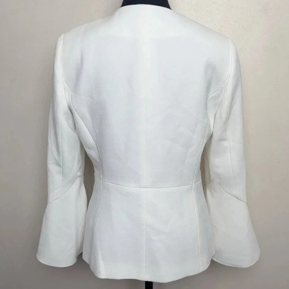 Tahari ASL Womens 4 Bell Sleeve  White Career Blazer - Picture 3 of 15
